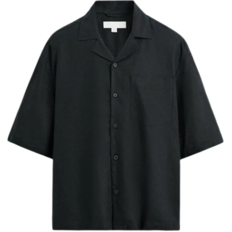 Мужская рубашка с принтом Other, ZARA, Black