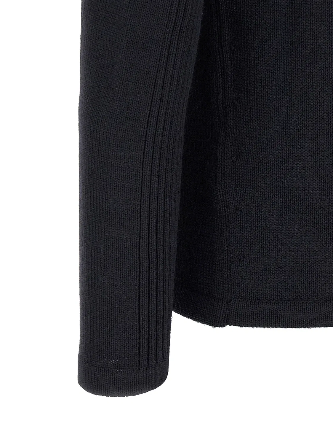 Свитер с карманом из Re-Nylon Prada, синий — фото 4