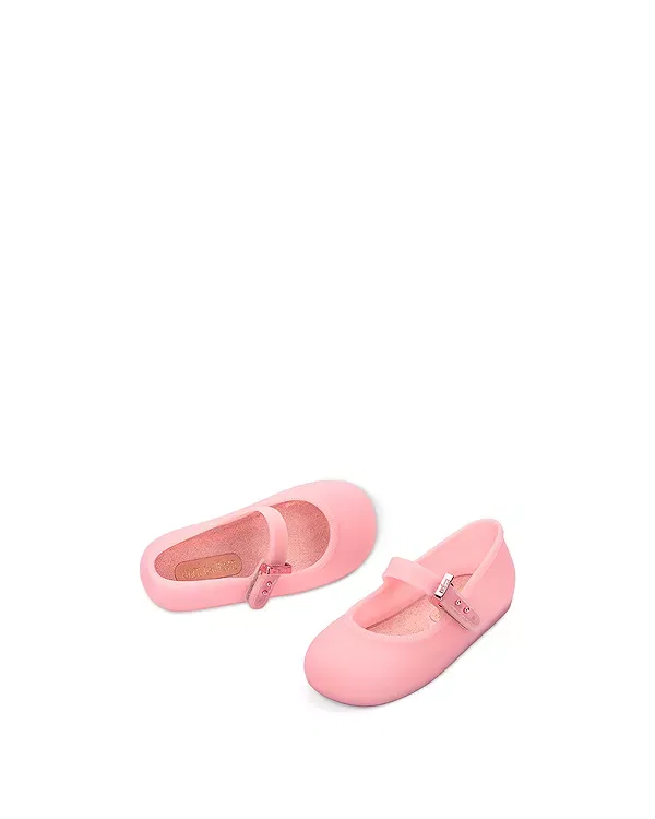 Детские балетки для девочек с мягкой подошвой Mini Melissa, Milky Pink — фото 2