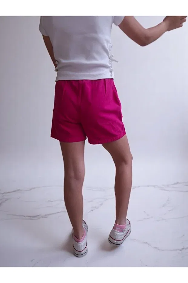 Детские шорты для девочек с широкими штанинами Reka Tekstil, Fuchsia — фото 2