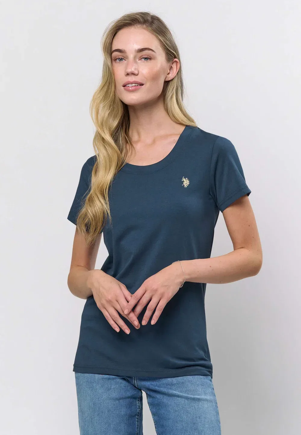 Футболка Uwamy - базовая футболка U.S. Polo Assn., Insignia Blue