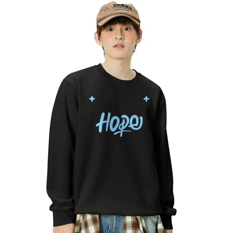 Детский свитшот с принтом Ma Da Hope Graffiti MINISO, Burgundy — фото 4