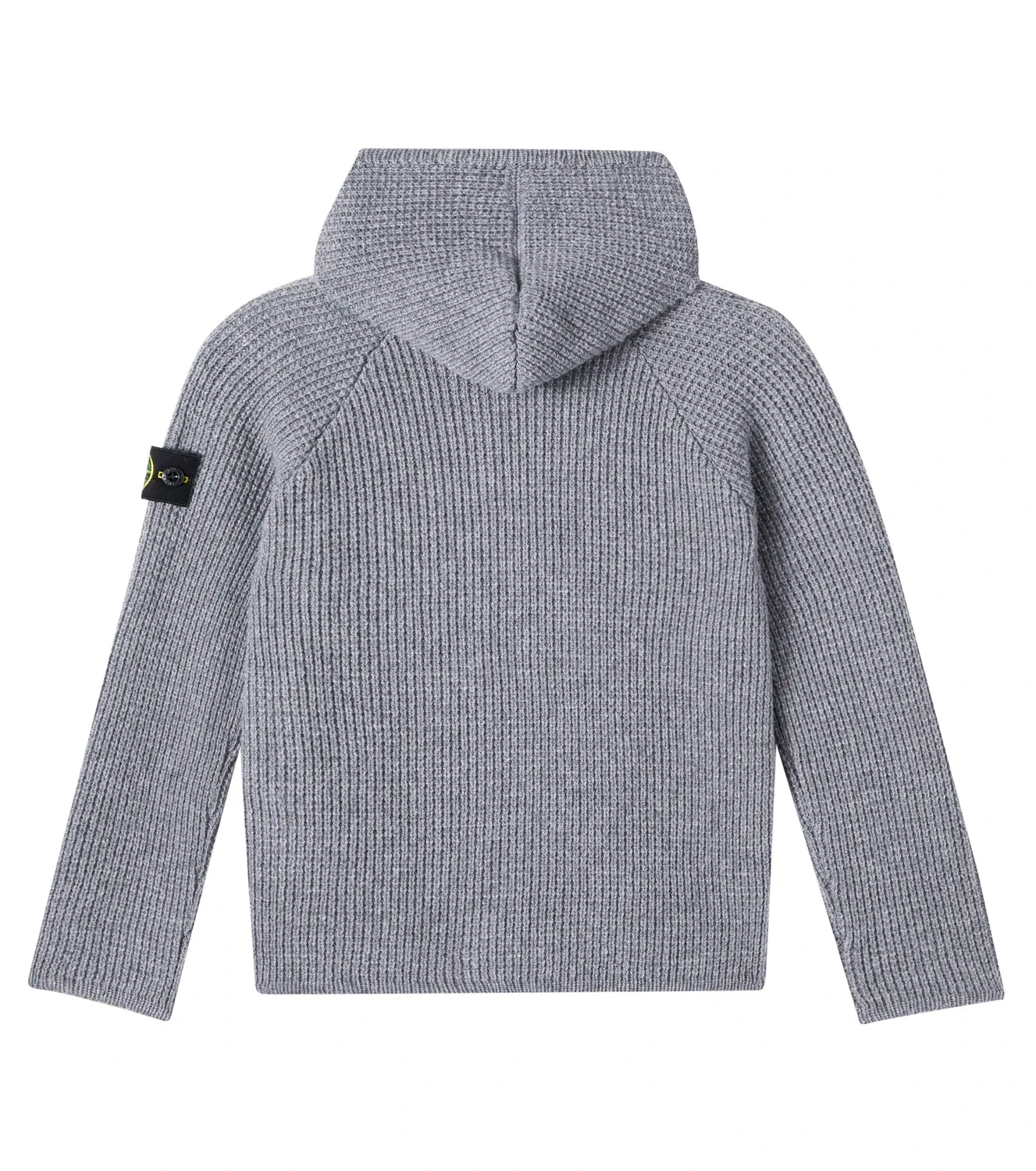 Толстовка на молнии с капюшоном Melange Dark Grey Stone Island Junior, серый — фото 3