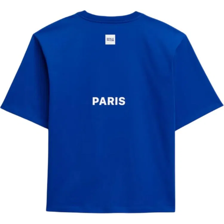 Детская футболка с круглым вырезом, синяя, ZARA, Blue — фото 3