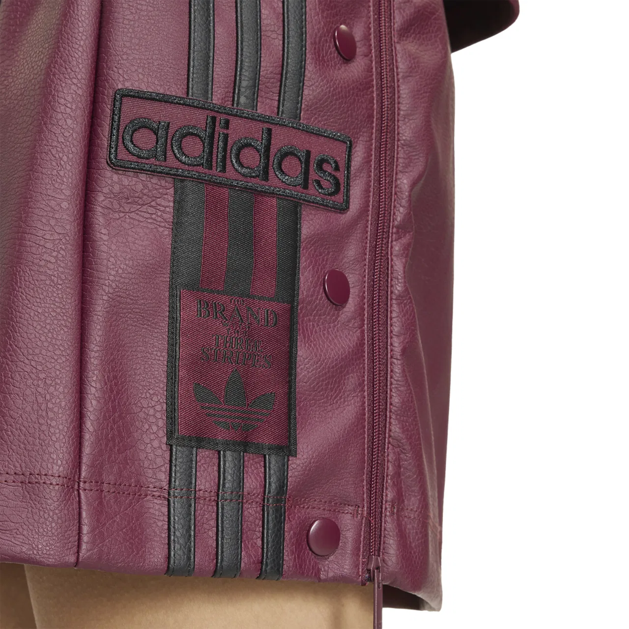 Женская юбка Adibreak Pleather Skirt Adidas, цвет Maroon/Black — фото 4