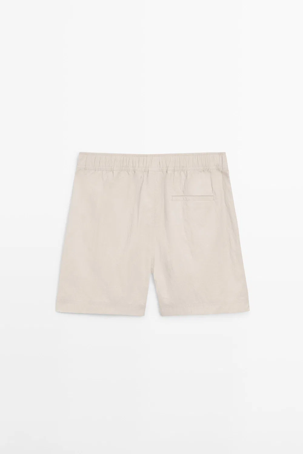 Простые плавки с декоративной отделкой на поясе Massimo Dutti, песочный — фото 3