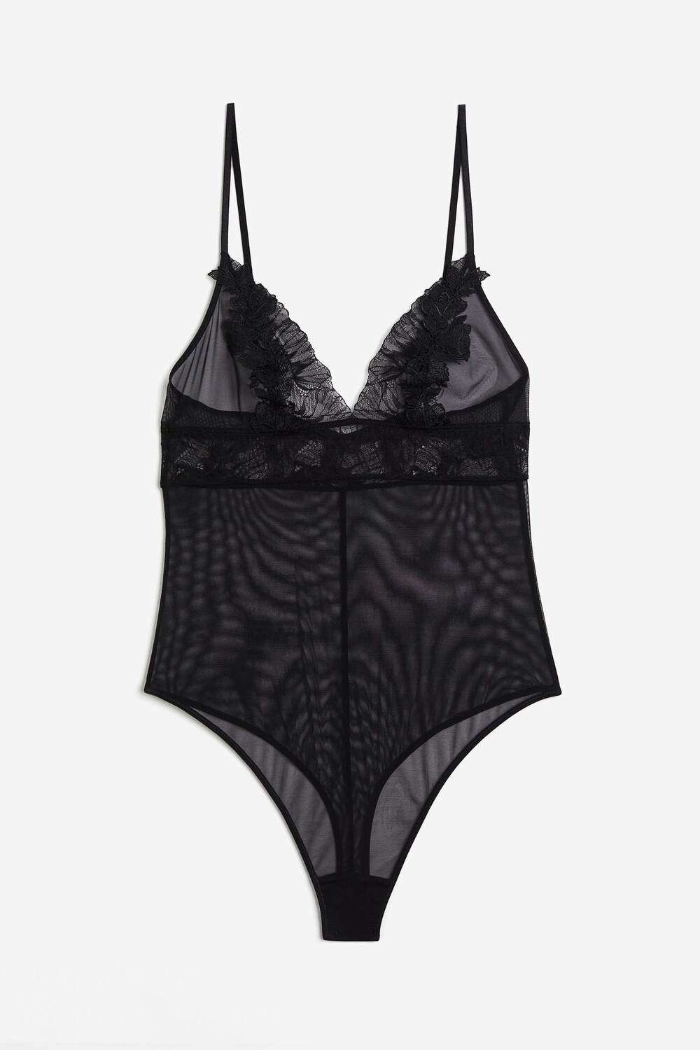 

Боди H&M Mesh Thong, черный