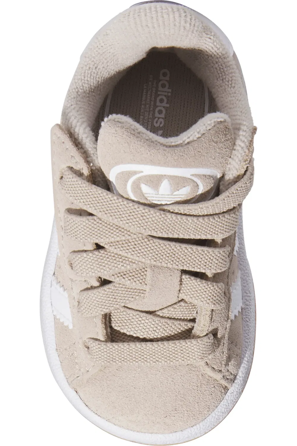 Кроссовки детские с зубчатыми полосками Campus 00s adidas, Wonder Beige/White/Gum — фото 4