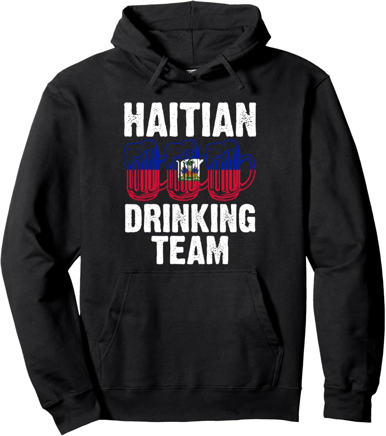 

Толстовка с надписью «Haiti Drinking Team Haiti» Haitian Roots & Haitian Drinking Team Gifts, черный