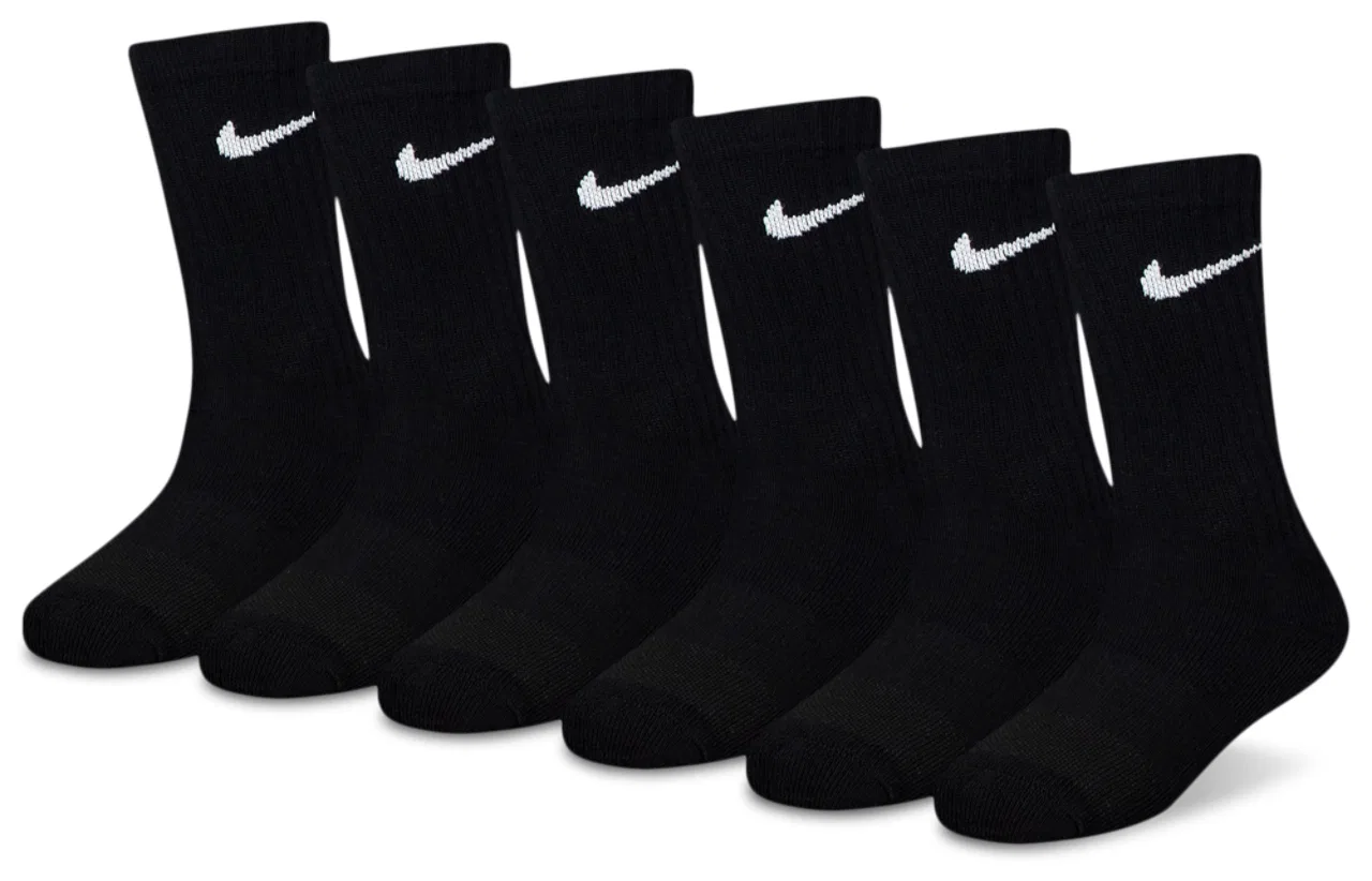 Носки для мальчиков 6 Pack Dri-FIT Nike, черный