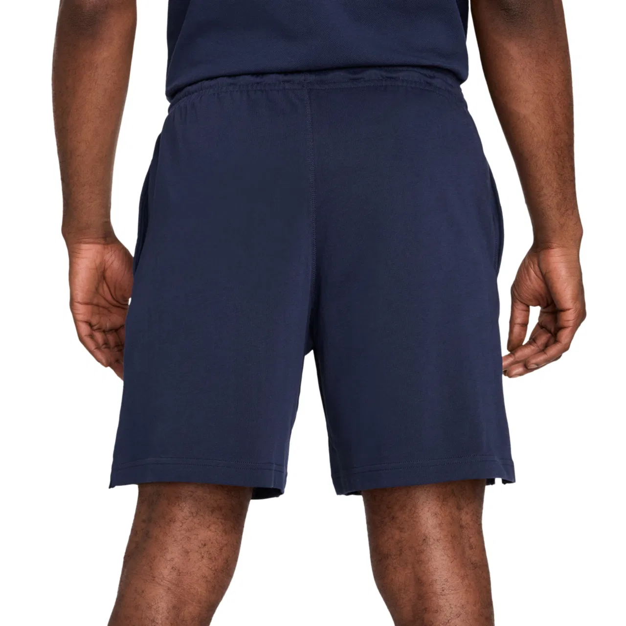 Мужские шорты из хлопка Nike Club Knit, Obsidian/White — фото 2