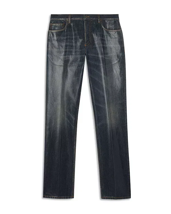 Мужские джинсы с зауженным кроем Randolph Burberry, Mid Blue — фото 4