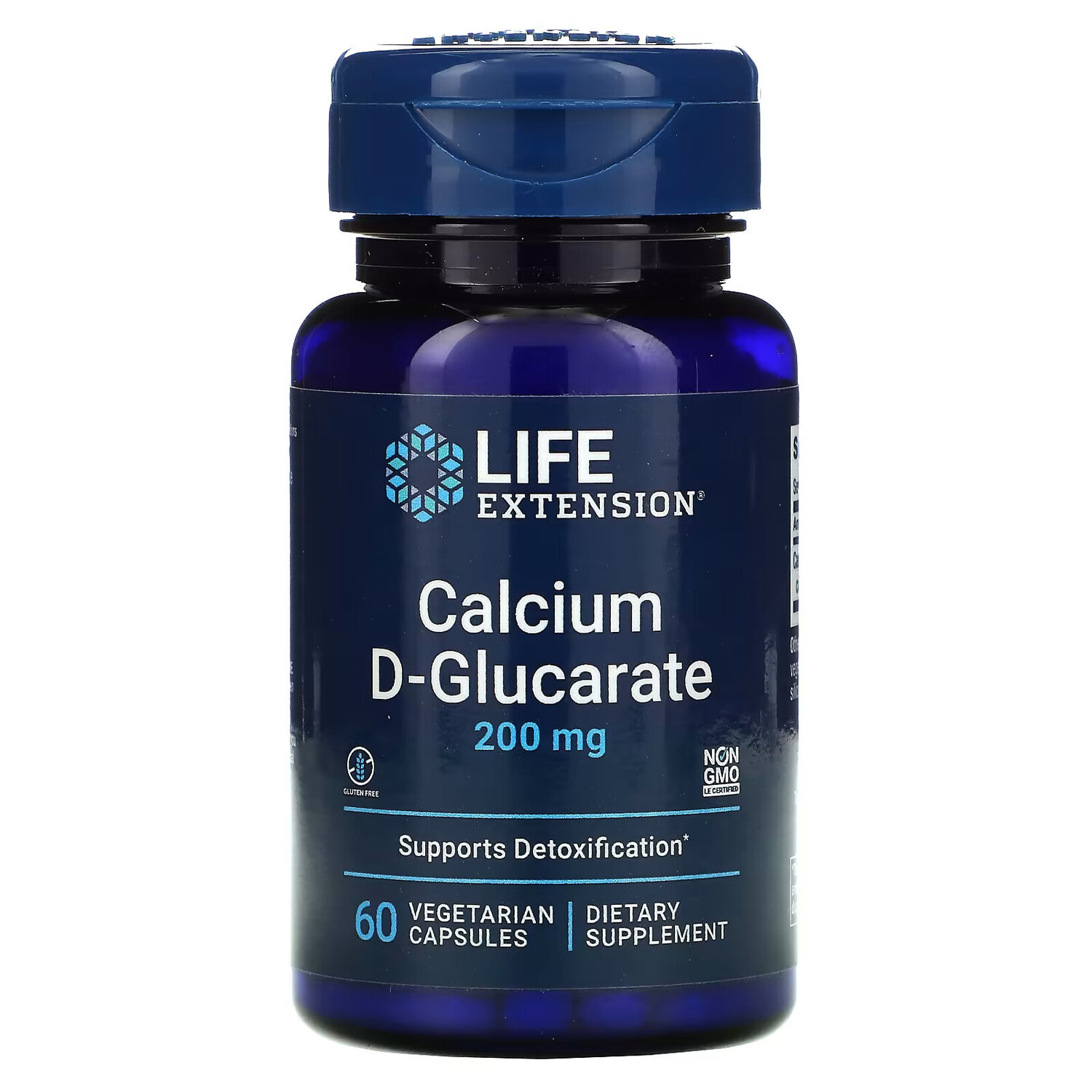 

Life Extension, D-глюкарат кальция, 200 мг, 60 растительных капсул