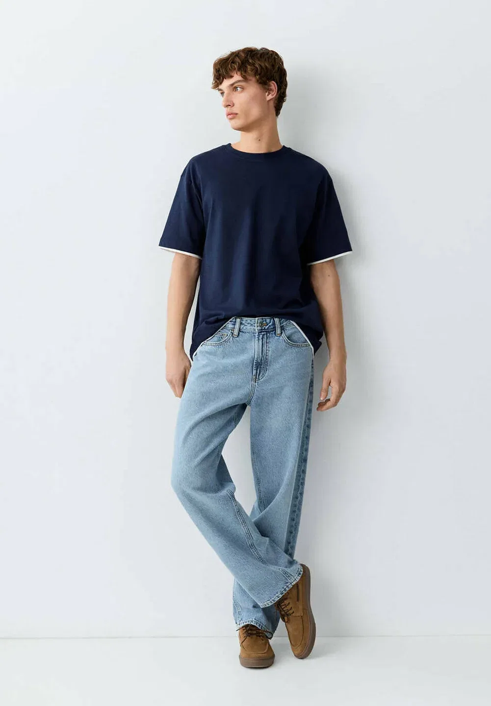 Подростковые джинсы свободного кроя Mango Kids, Blue Denim