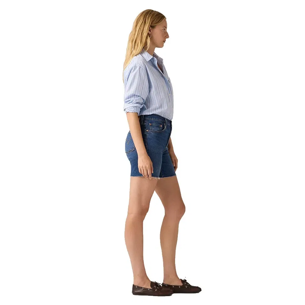 Женские джинсовые шорты с высокой посадкой Levi's 501 Mid Thigh Lw, Blue — фото 4