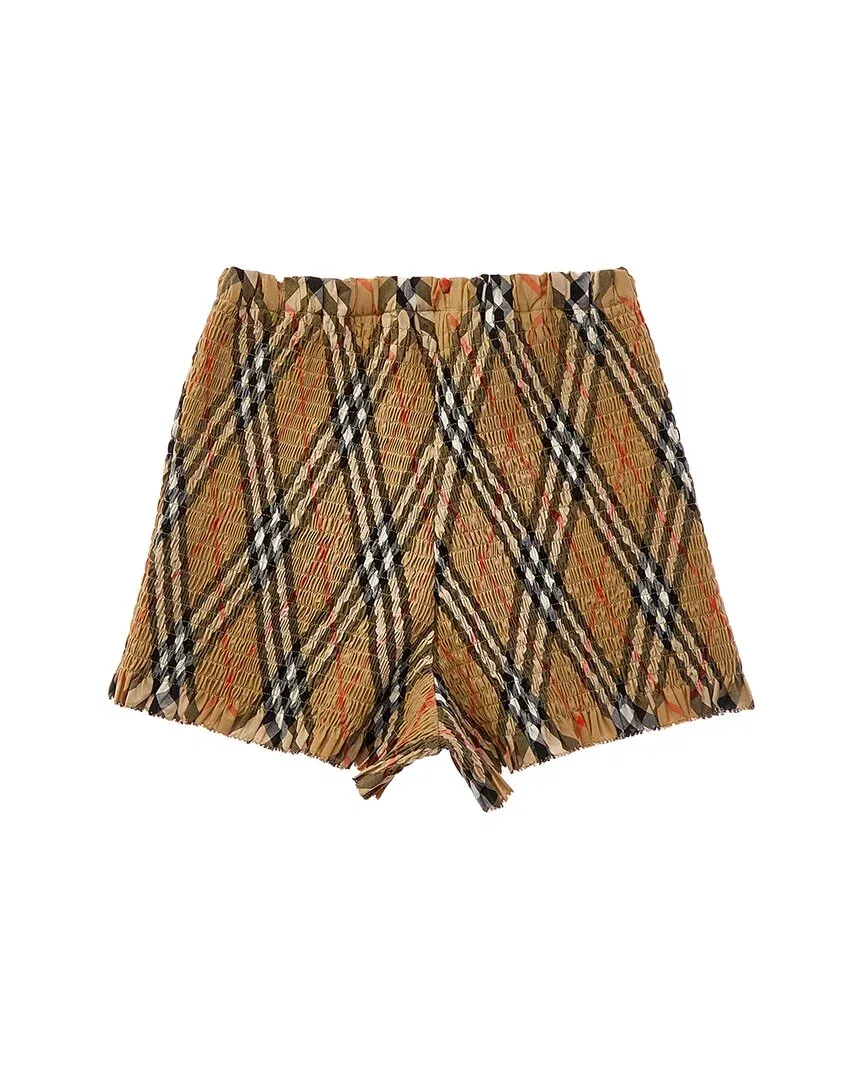 Детские шорты Burberry Check, коричневый — фото 2