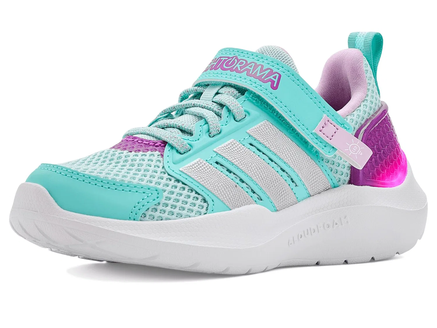 Кроссовки Lightorama Runner (для маленьких детей) Adidas Kids, Halo Mint/Silver Metallic/Flash Aqua