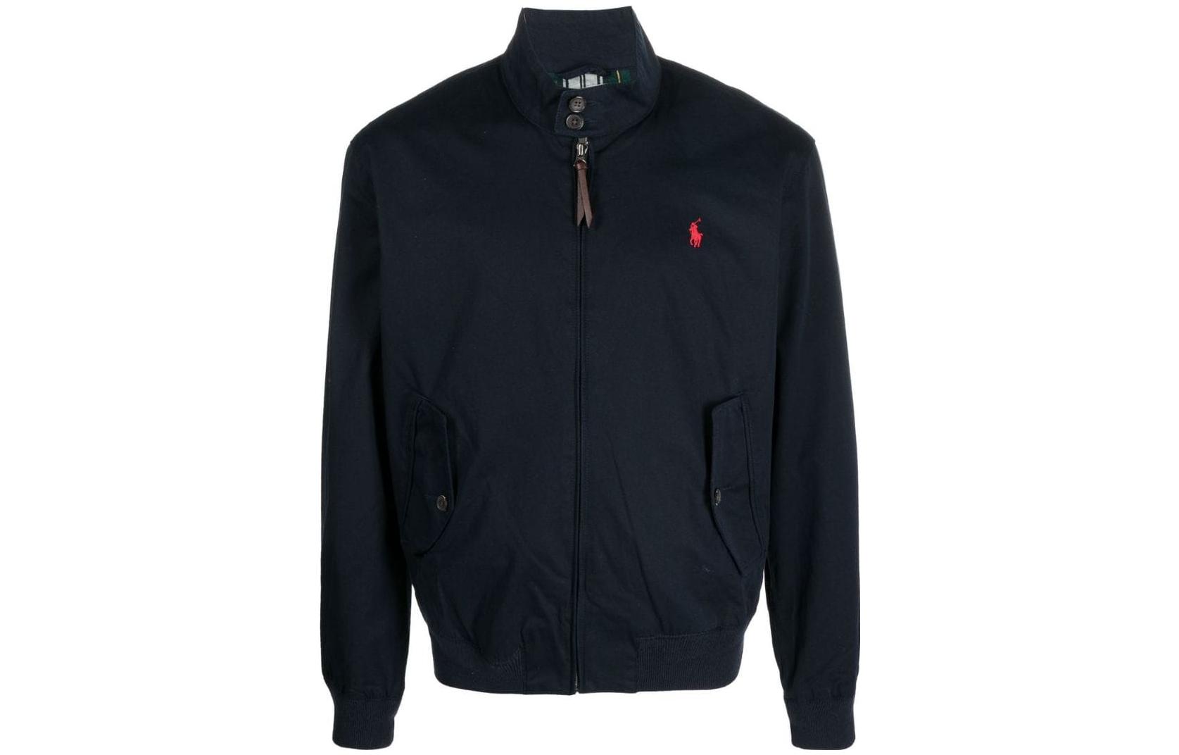 

Куртка ветровка с вышитым логотипом и подкладкой, синий темно-синий, Polo Ralph Lauren