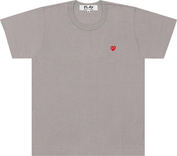 Футболка Comme des Garçons PLAY Small Heart T-Shirt 'Grey', серый — фото 2