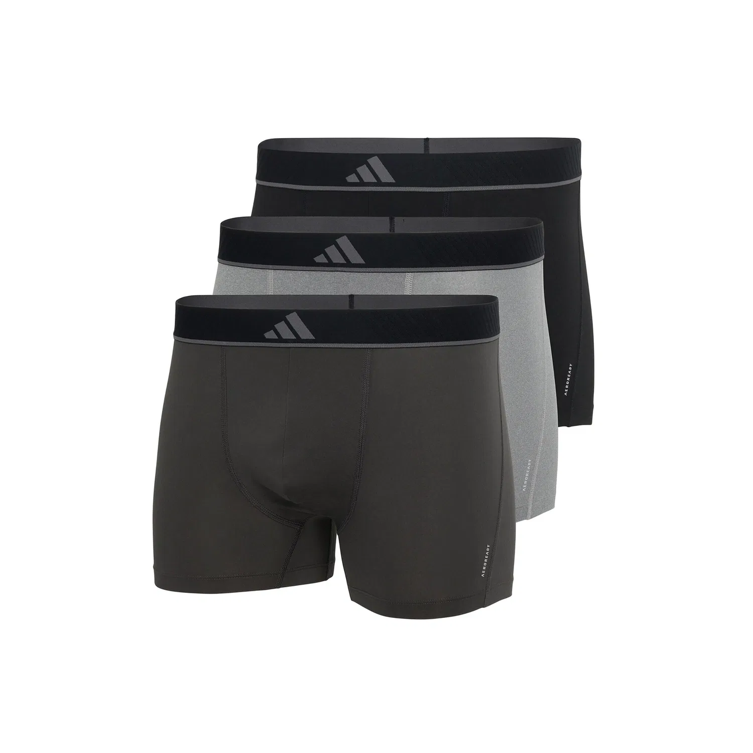 Мужские боксеры из микрофибры 3 шт. Adidas Originals, Black/Gray
