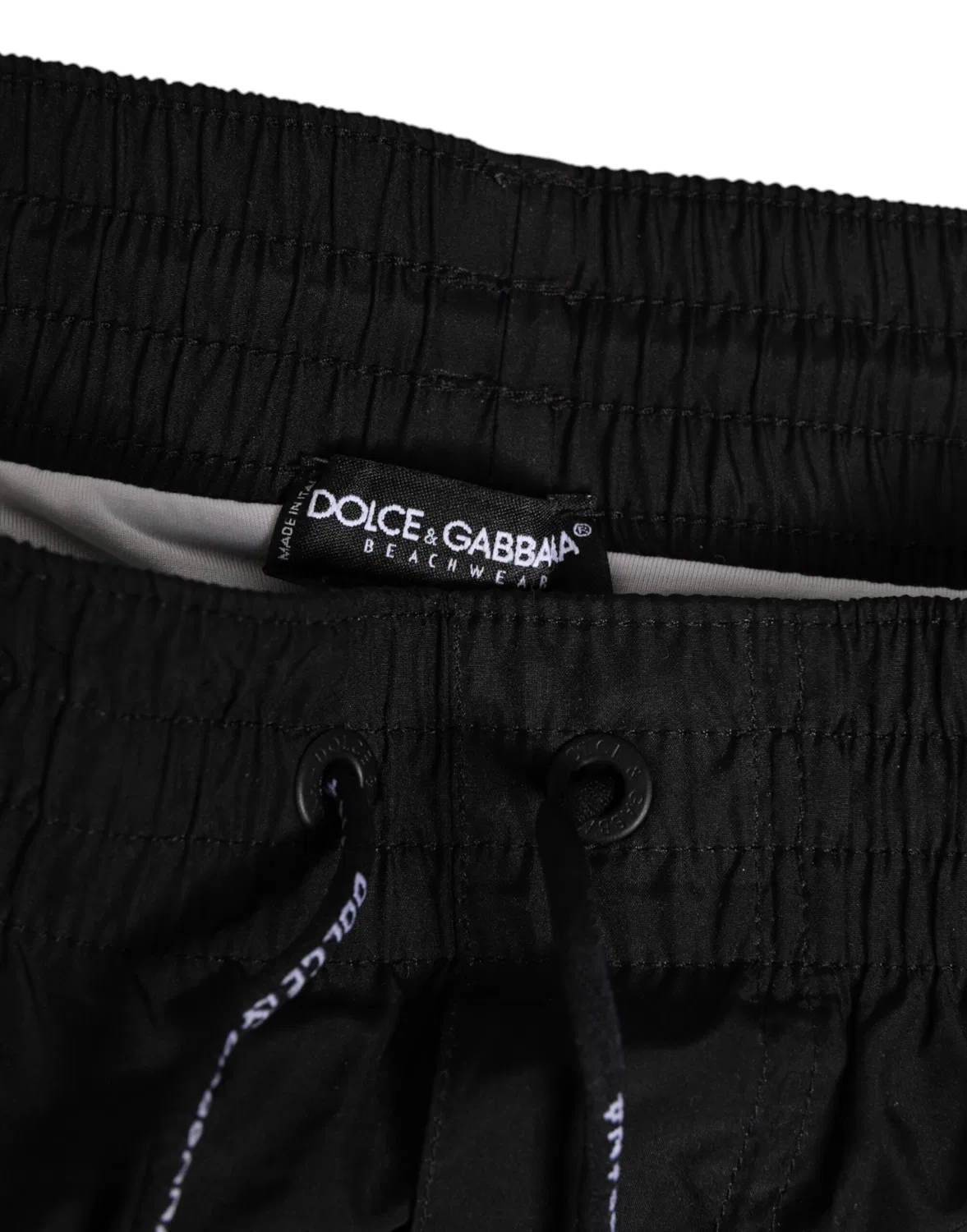 Мужские плавки с полосатым принтом Swim shorts Dolce & Gabbana, Black and White — фото 4