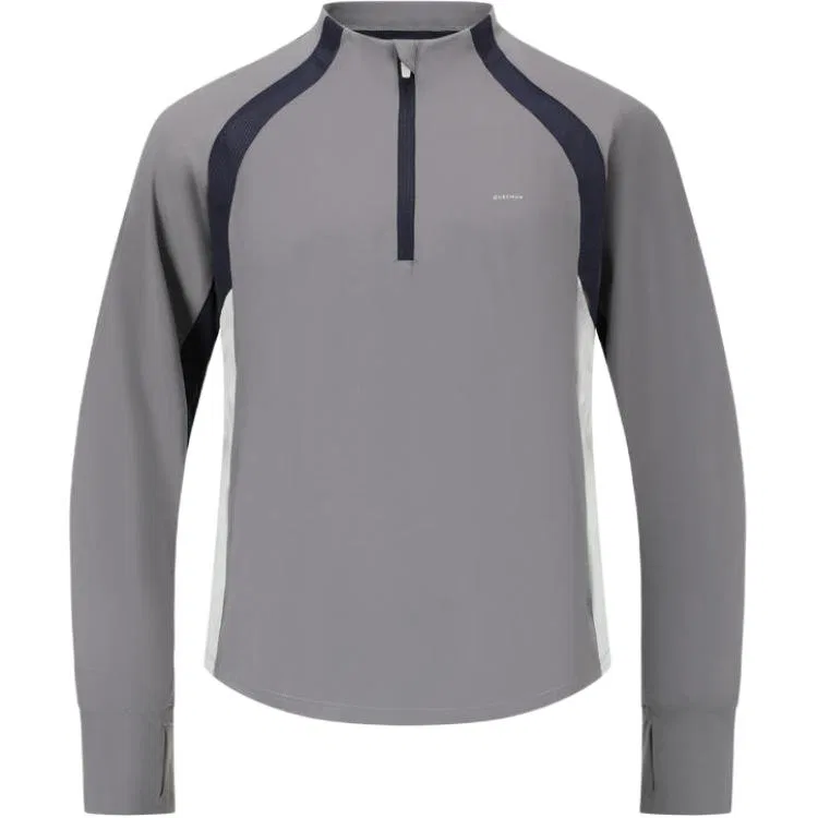 Детская футболка с принтом для мальчиков DECATHLON, Lead Gray/Ink Cyan