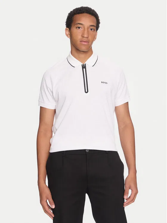 Поло regular fit Philix Boss, белый