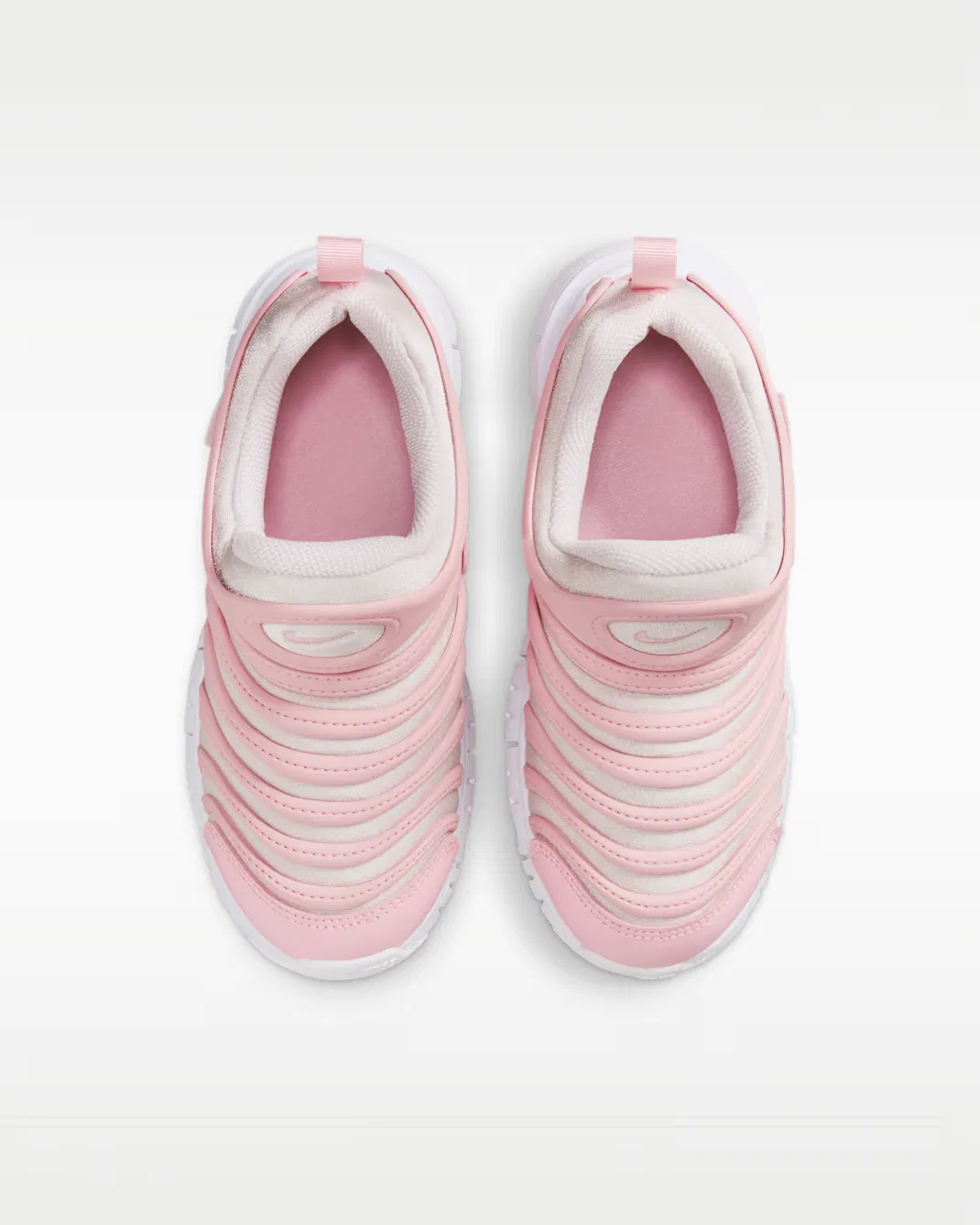 Детские удобные кроссовки, которые легко надевать и снимать Nike Dynamo Free, Medium Soft Pink/White/Pearl Pink — фото 4