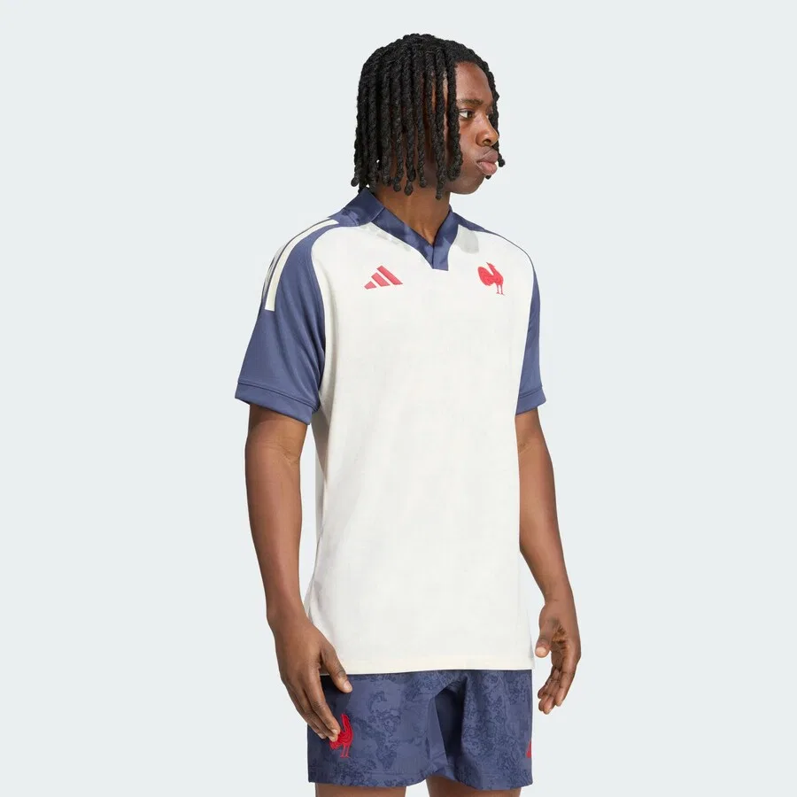 Спортивная футболка ADIDAS PERFORMANCE Performance Shirt 'France Rugby', кремовый — фото 2