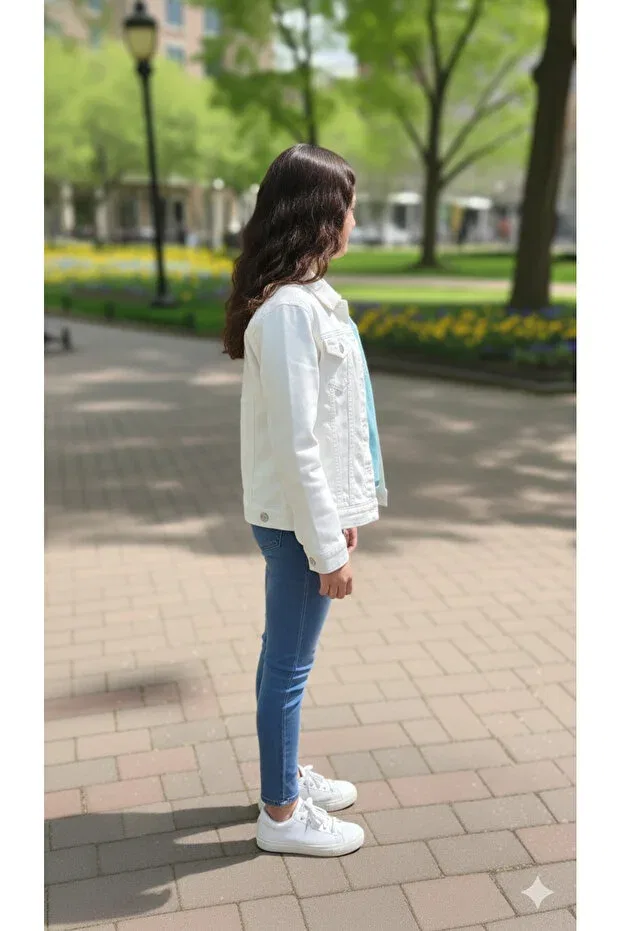 Джинсовая куртка Off-White из габардина с металлическими пуговицами и карманами Moda — фото 2