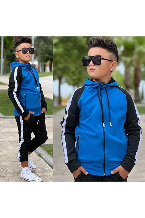Детский спортивный костюм для мальчиков с принтом Pina Kids, Blue