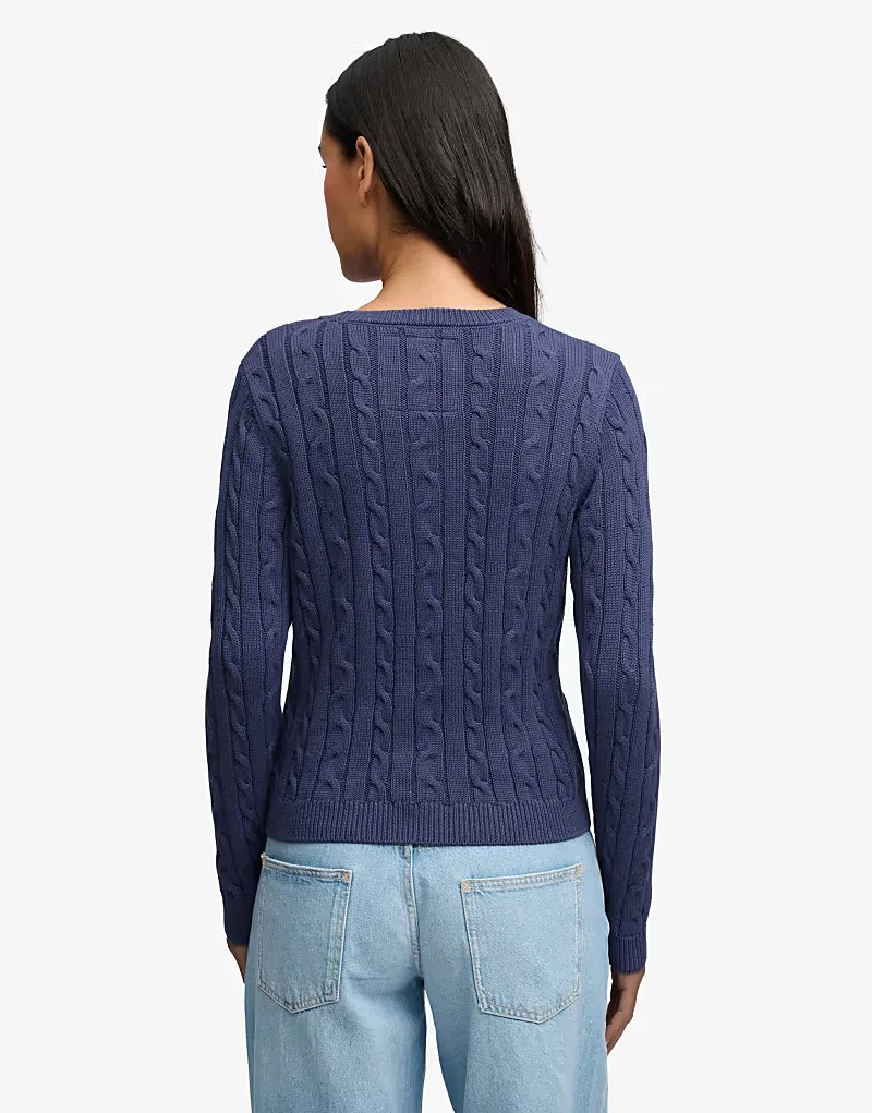 Вязаный джемпер Superdry Essentials sd&co с косами, морской темно-синий — фото 2