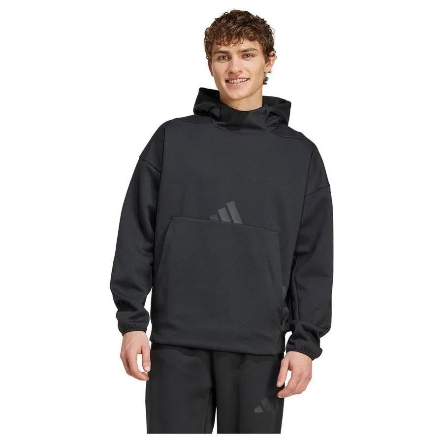 Худи спортивное с капюшоном, трехслойное, для мужчин, adidas Sportswear Z.N.E., Черный — фото 3