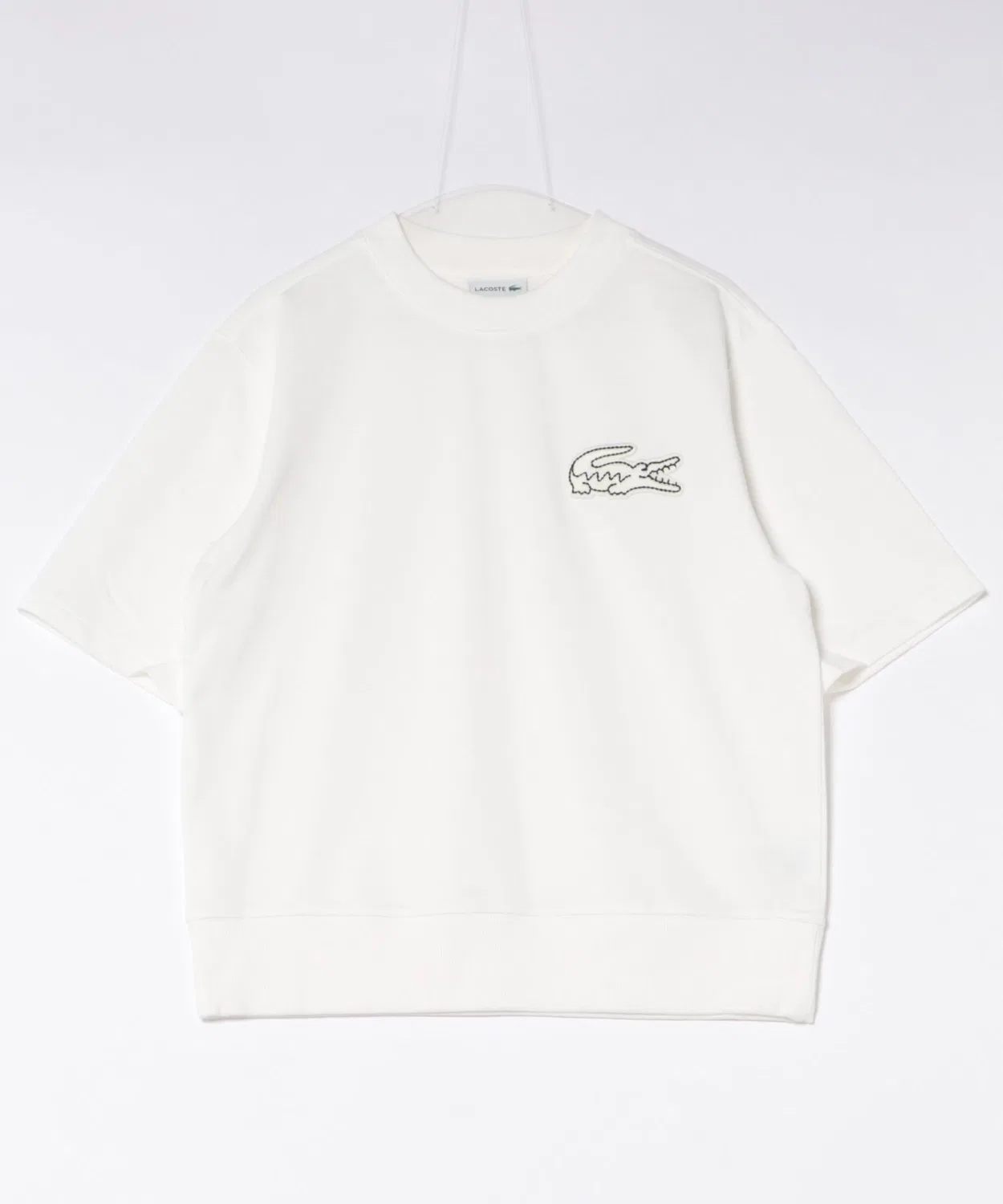 Мужской свитшот с принтом Oversize Clock LACOSTE, White