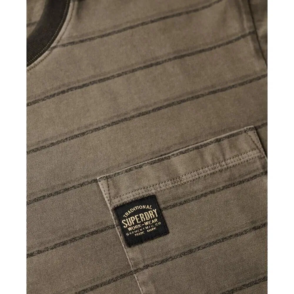 Мужская хлопковая футболка с принтом Superdry, Braun — фото 2