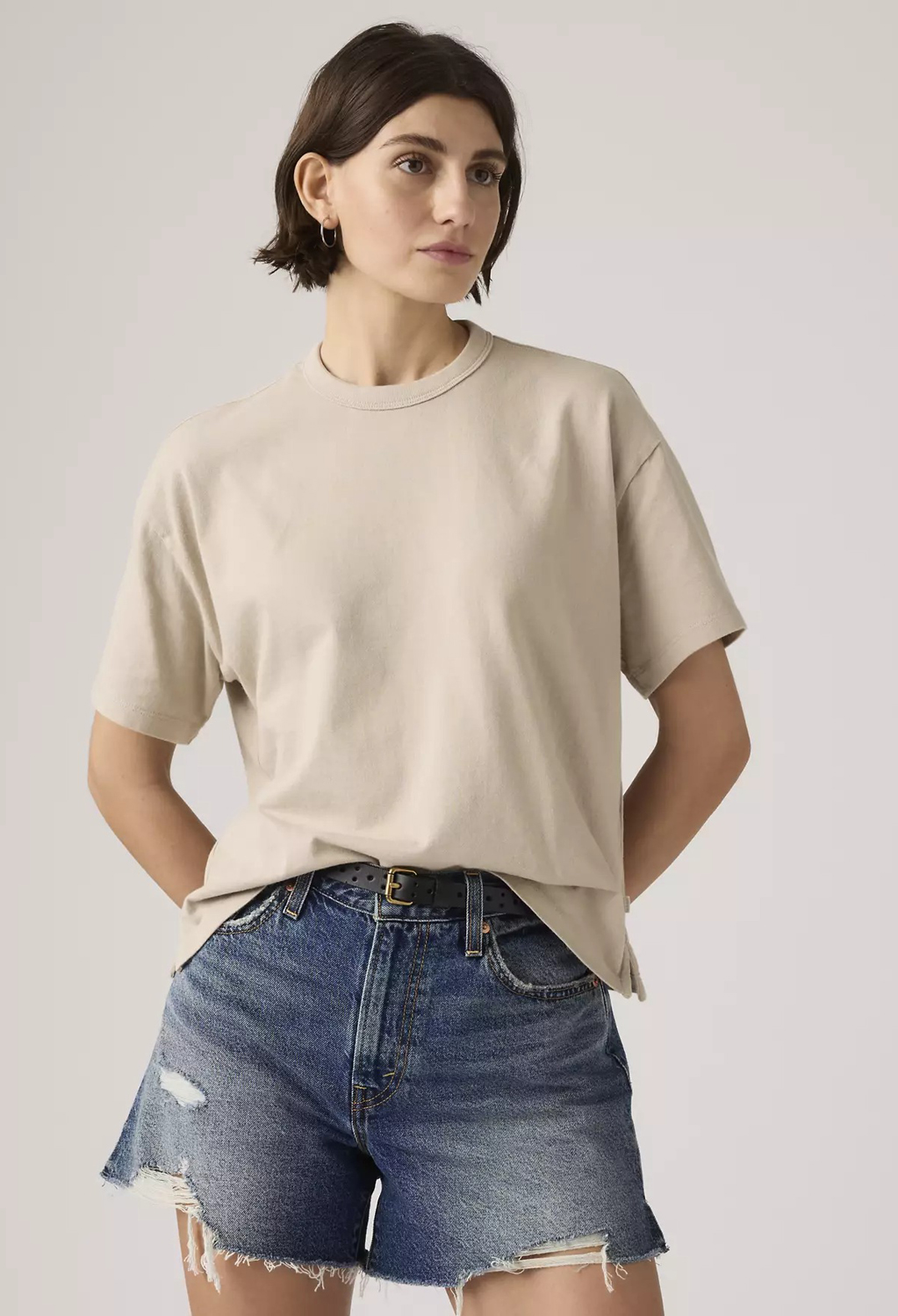 Футболка Levi's Premium Vintage Garment Dye Short-sleeve, серо-бежевый — фото 2