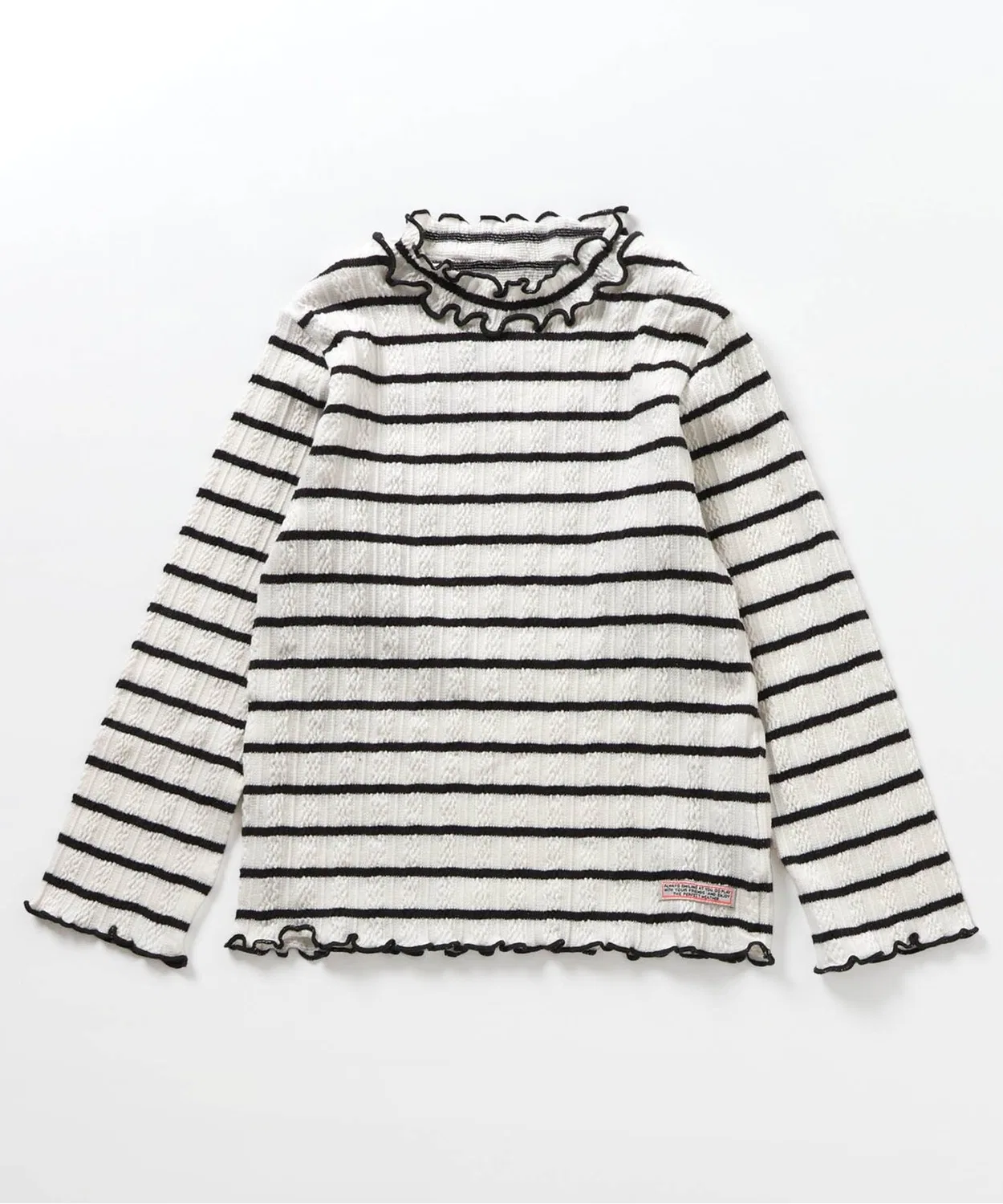 Детская футболка с длинным рукавом в полоску BREEZE, Off White — фото 2