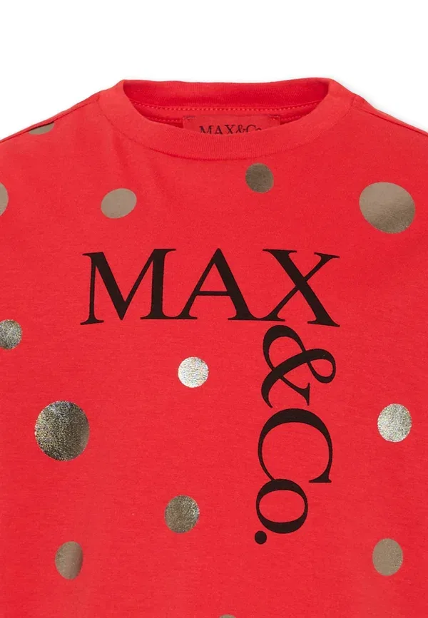Футболка с горошком T-shirt Max&Co., red, красный — фото 3