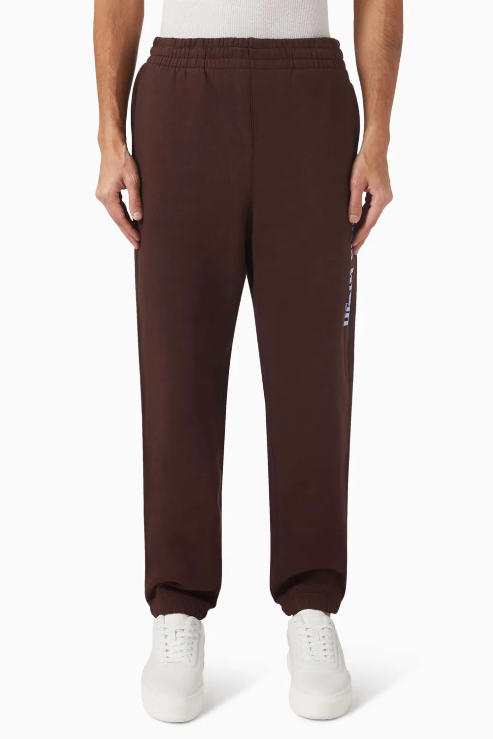 Calvin Klein Спортивные штаны хлопковые с принтом ретро, коричневый