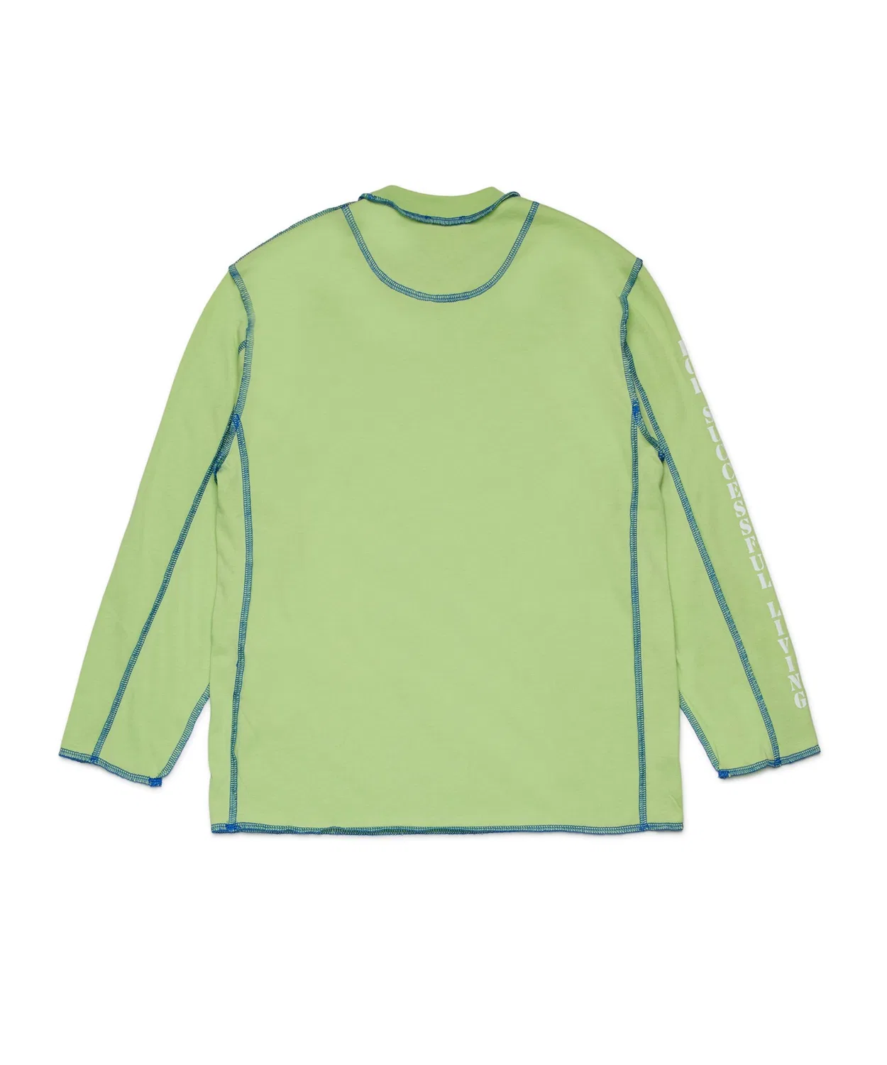 Детская футболка с длинным рукавомс принтом DIESEL KIDS, Light Green — фото 4