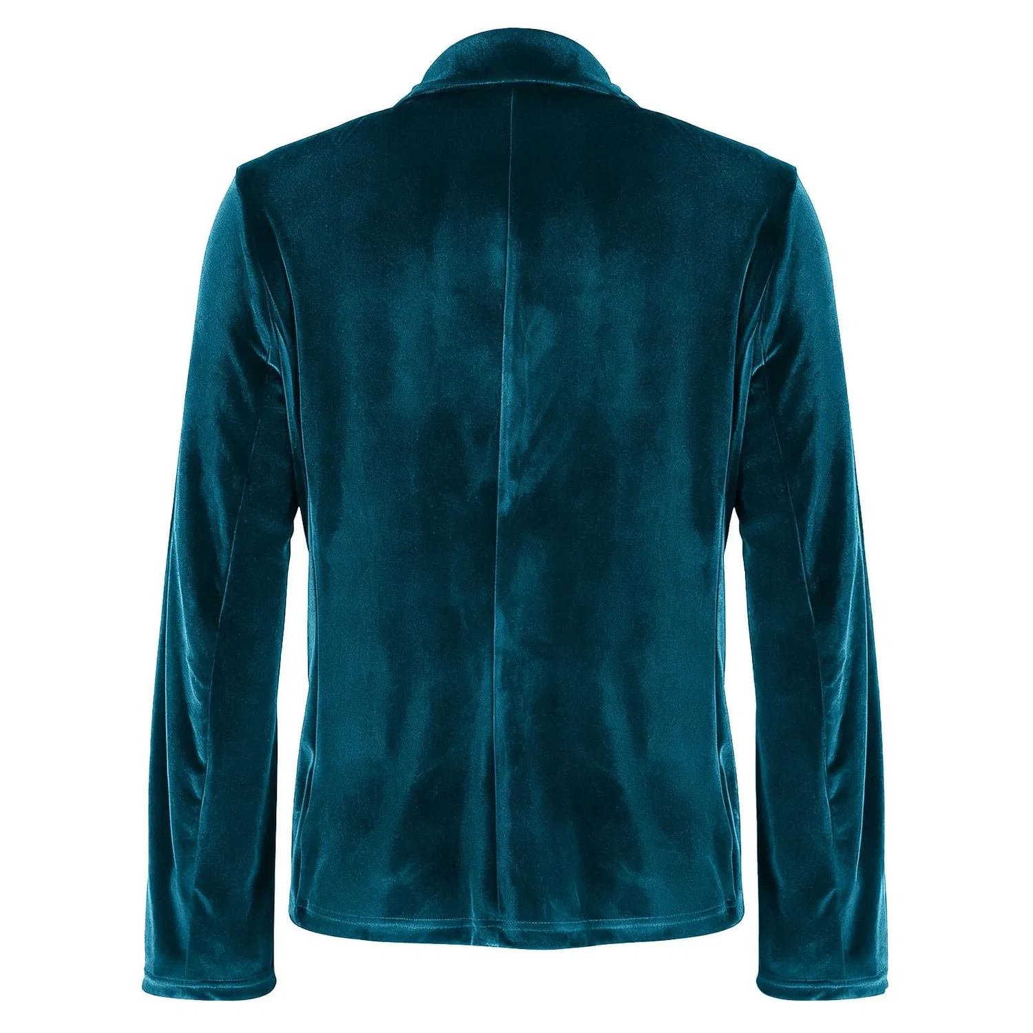 Женское бархатное пальто с принтом Vintage Casual Slim Fit Jacket, Blu Cielo — фото 4