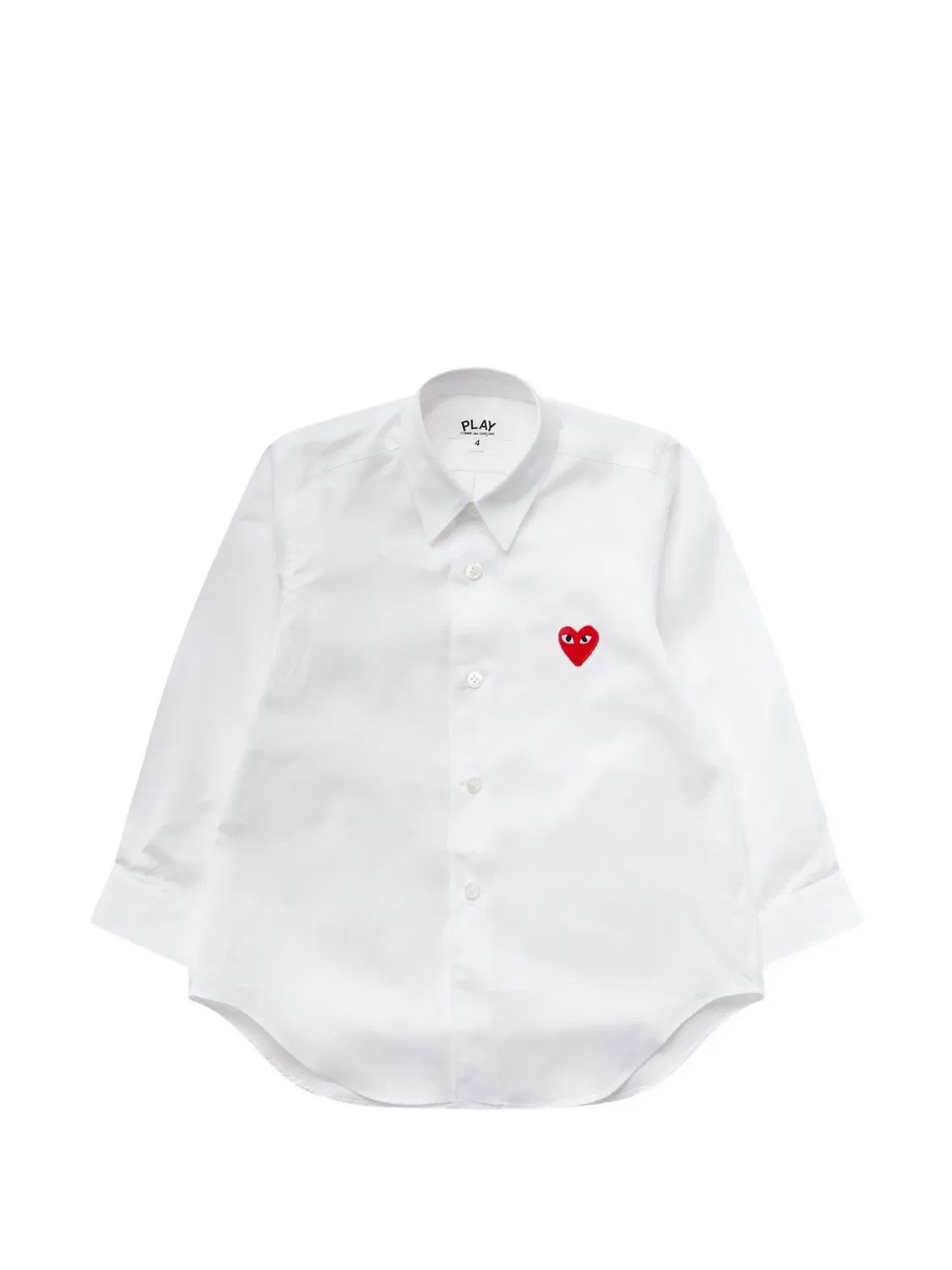 Рубашка с нашивкой в форме сердца Comme Des Garçons Play, белый