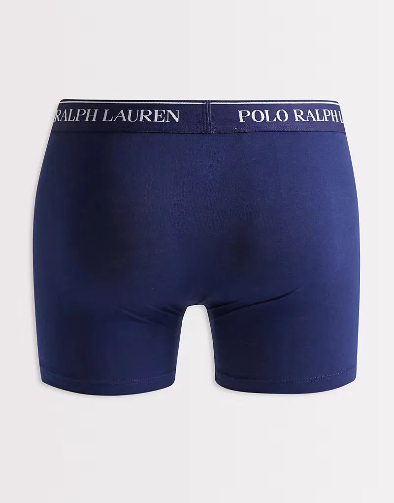 Боксеры-брифы с тональным логотипом 3 шт Polo Ralph Lauren, мультиколор — фото 2