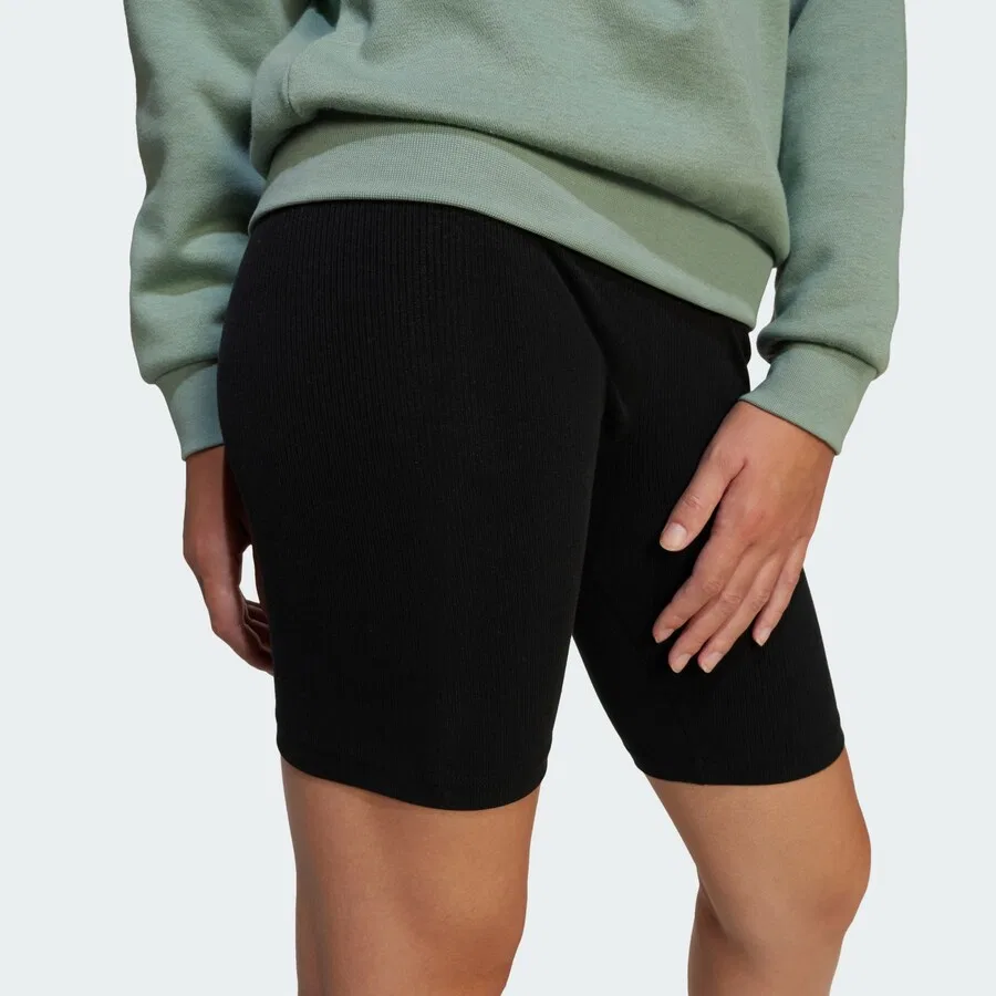 Узкие леггинсы ADIDAS ORIGINALS 'Ribbed Cycling' черного цвета — фото 4