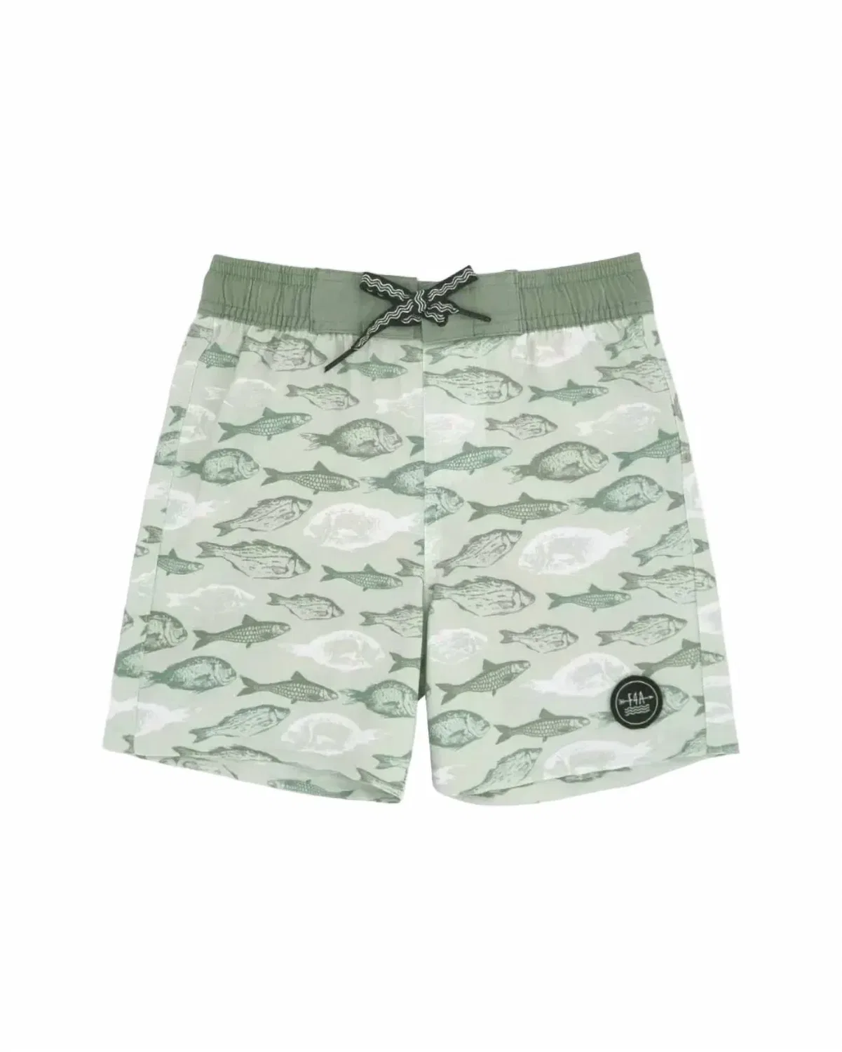 Детские шорты для мальчиков с защитой UPF 50+ Classic Board Shorts feather 4 arrow, Sage — фото 4
