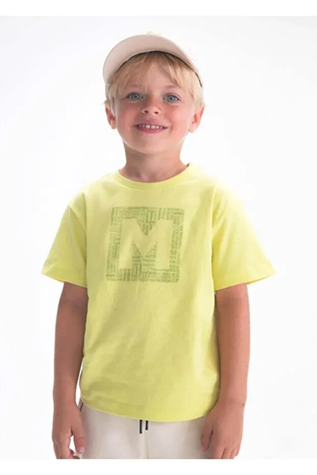 Детская футболка для мальчиков с принтом Summer boy's basic tshirt Mayoral, Green
