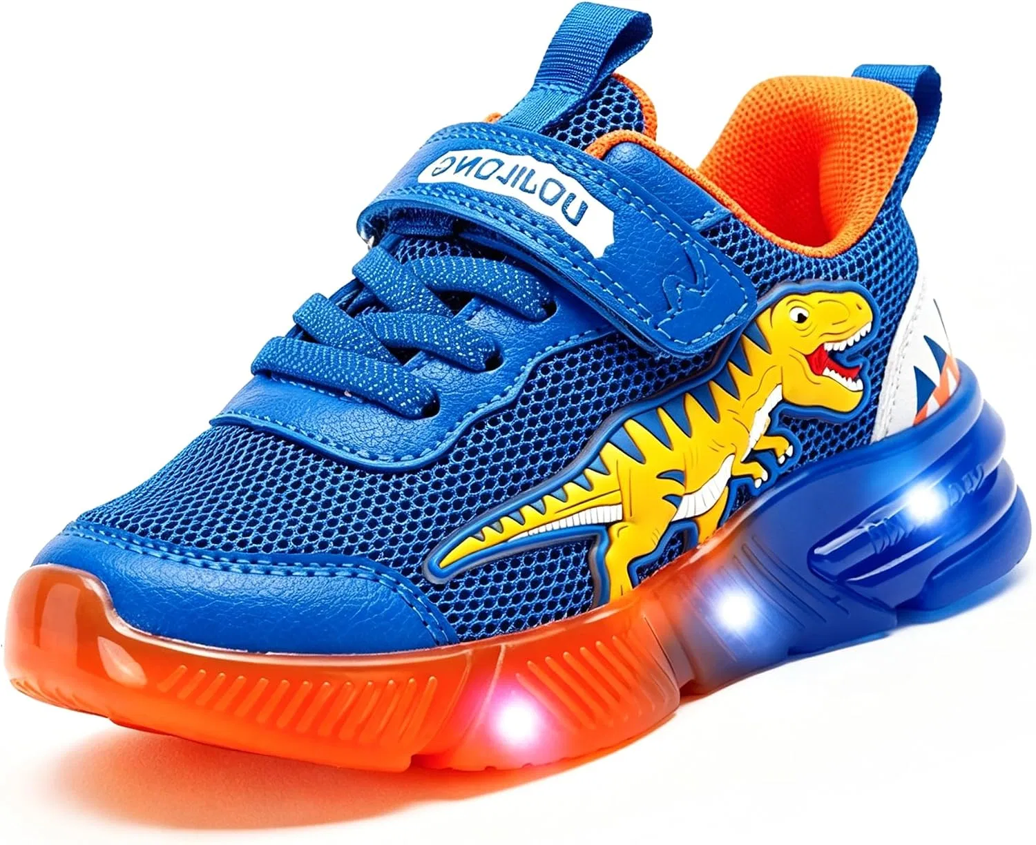 Детские кроссовки для мальчиков с LED-подсветкой T-REX Dinosaur EXDINO, Blue