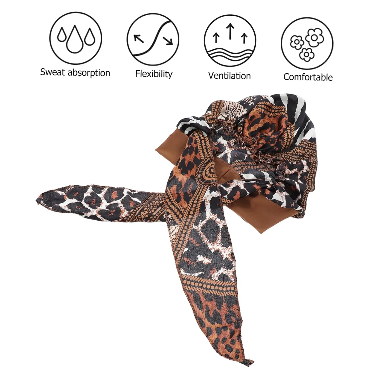 Набор шапочек для душа, FOMIYES, 4 шт, 55x25x0.8 см, Leopard — фото 4