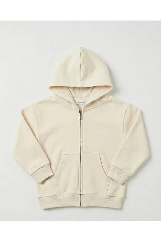 Детское худи с капюшоном на молнии Galaxy Kyex, Beige