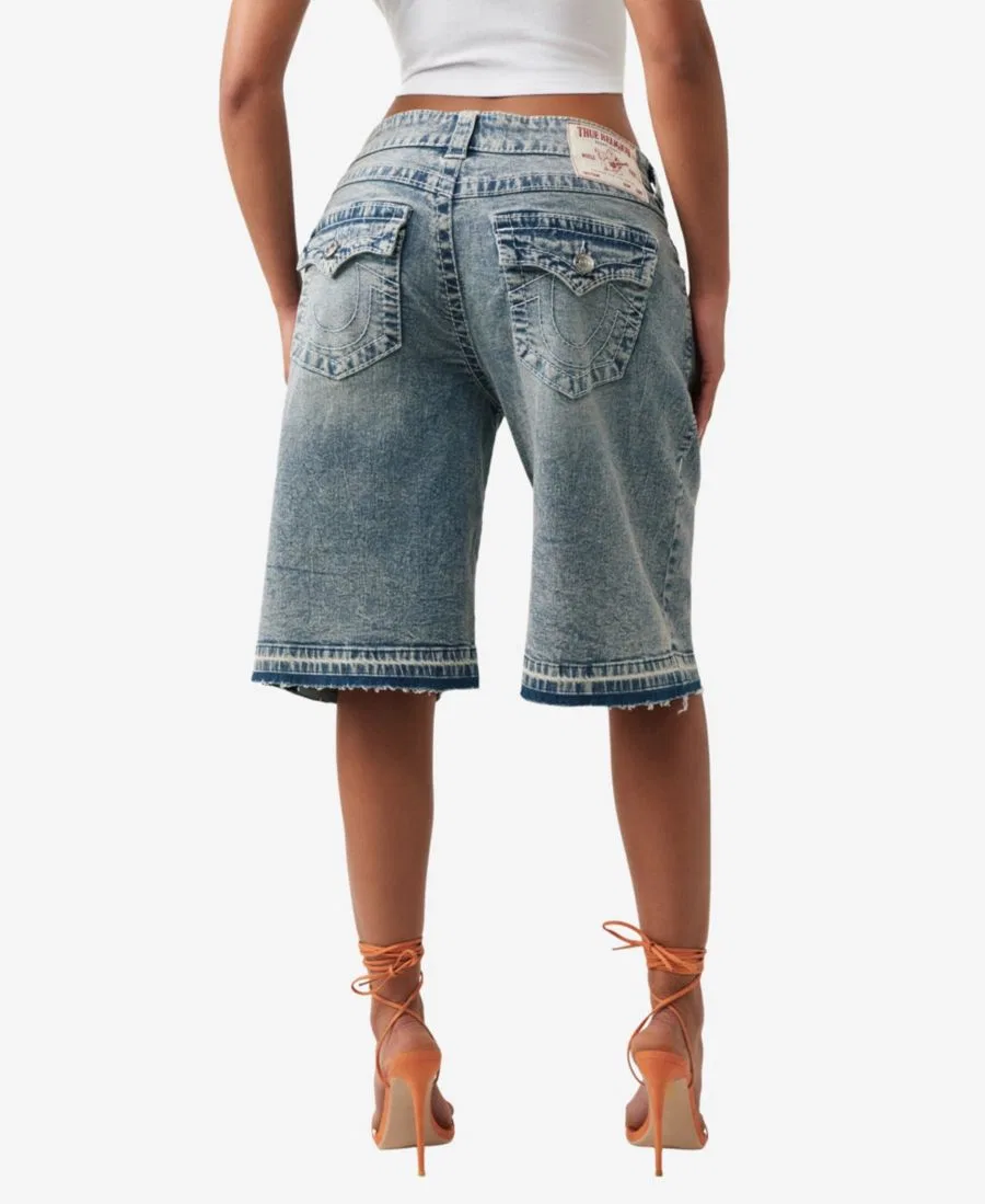 Джинсовые шорты-джорт свободного кроя Jessie Big T Flap True Religion, Lazy Shine — фото 3